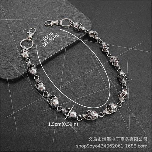 Europe hip-hop men women tide cool waist chain biker metal d
