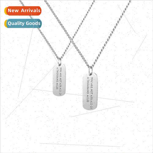 English letters pendant couple necklace men women a pair fas