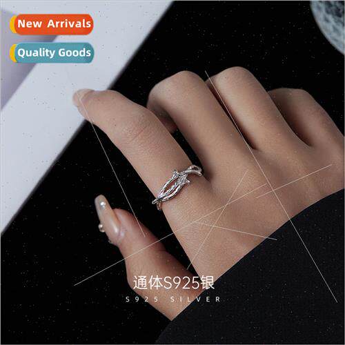 S925 silver new thorn ring female ins cold wind niche branch