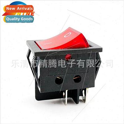 KCD4 Boat Swch High Current 2-Posion 4 6-Pin wh Red ght lver