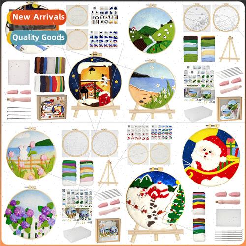 Santa Claus snowman flowers landscape embroidery shed 2 pack