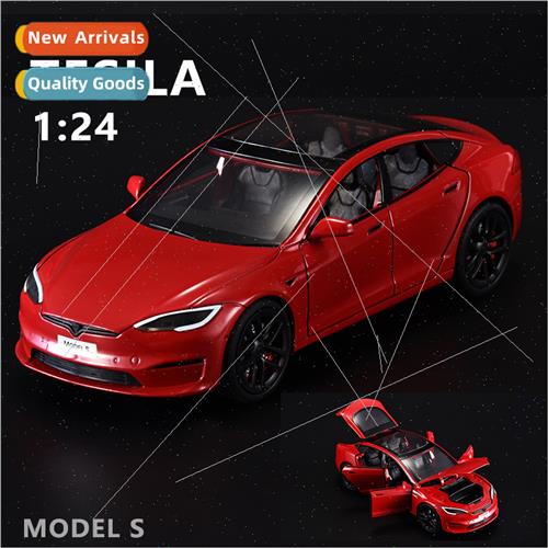 Boxed 1:24 Tesla La La model S six door wh lights toy car mo