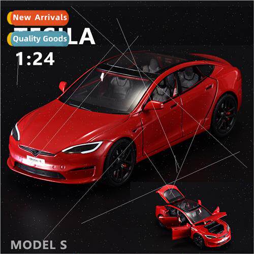 Boxed 1:24 Tesla La La model S six door wh lights toy car mo