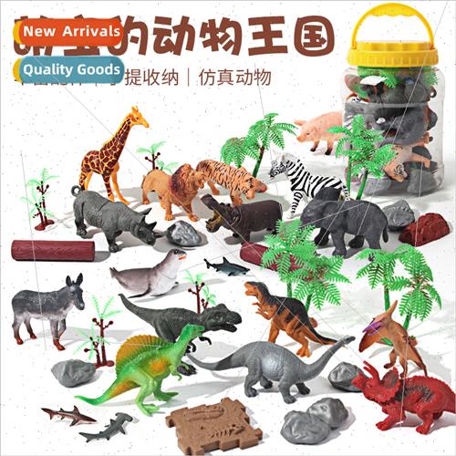 Children Bucket Animal Model Toys Dinosaur mulation Model To
