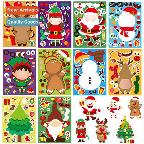CM2304012 Children Christmas DIY Santa Claus snowman puzzle