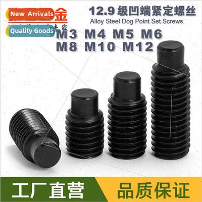 12.9 Black Hexagon socket set screws wh raised point Hexagon