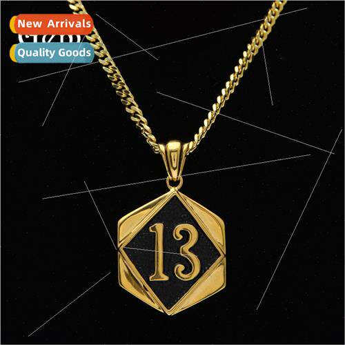 Men New Hip Hop Alloy Pendant LUCKY13 cky Number Pendant Nec