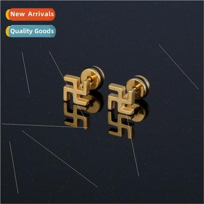 Fashion stainless steel earrings small delicate Buddha Maddi