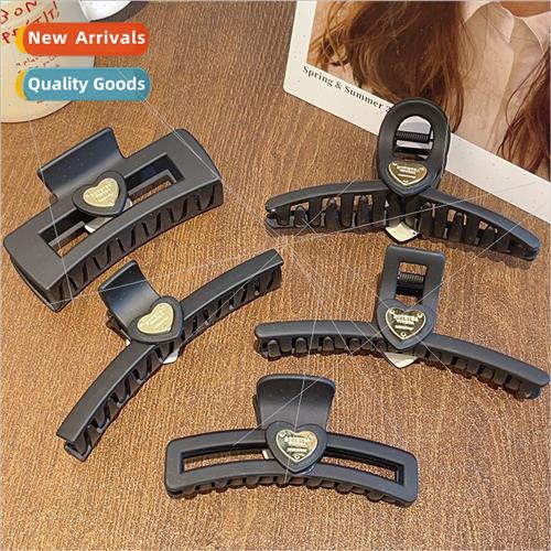 Black Frosted Large Shark Clip Elegant New Grab Clip Back He