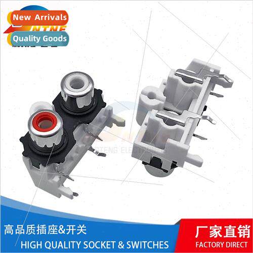 AV2-14 AV Coaxial Socket 4-pin RCA Holder 2-hole PCB Soldere