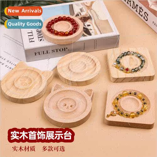 Solid wood jewelry display stcute piggy beech wood display t