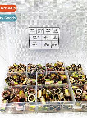 335PCS boxed color zinc plated flat head cylindrical rivet n