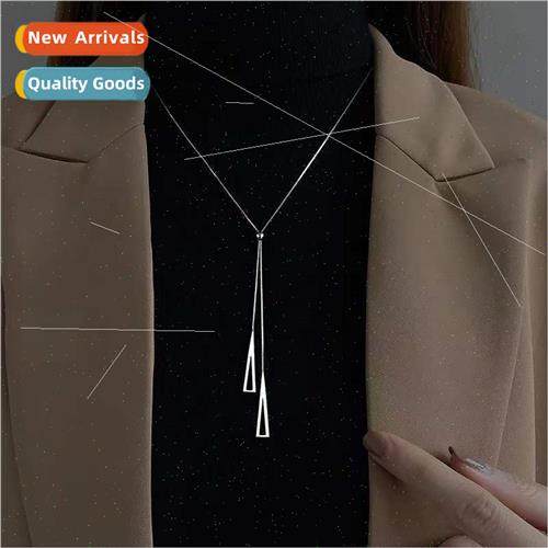 Triangle sweater chain women fall winter ins metal wind nich