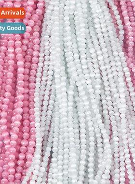 Whe cat eye stone loose beads handmade diy beading materials