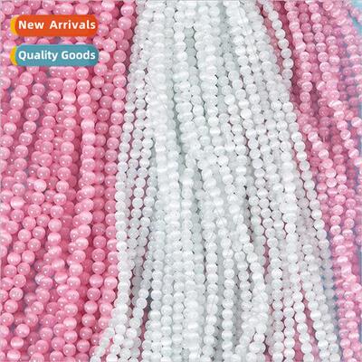 Whe cat eye stone loose beads handmade diy beading materials