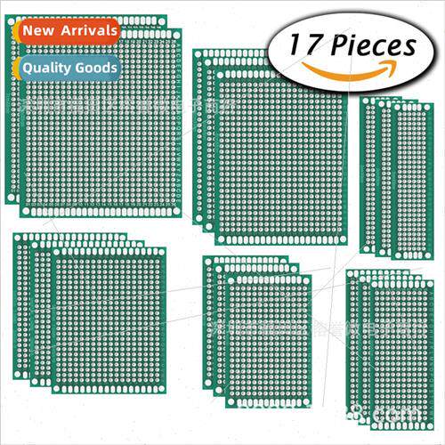 17PCS Double Sided PCB Board Prototyping Kit适用DIY 6 Sizes
