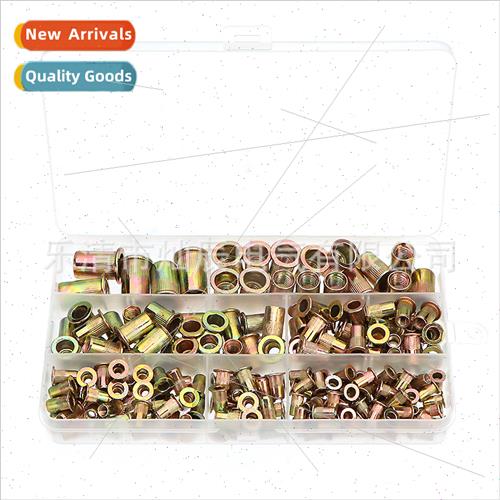 200pcs Box Set Rivet Nut Assortment Metric Flat Head Vertica