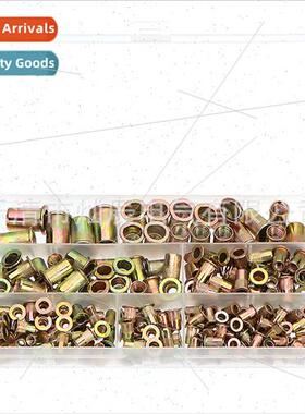 200pcs Box Set Rivet Nut Assortment Metric Flat Head Vertica