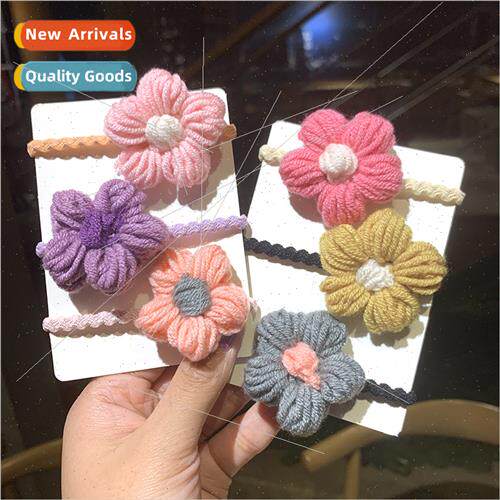 Autumn winter budding woolen small flower hair rope hair cir