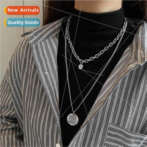 Hip hop ins multi-layer English round card casual hipster ne