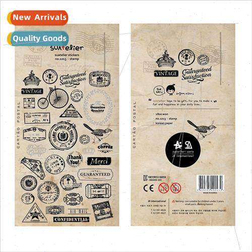 Korea retro stamps 1013 waterproPVC cell phone decorative st