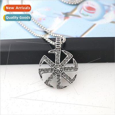 Europe new geometric collarbone chain windmill pendant neckl