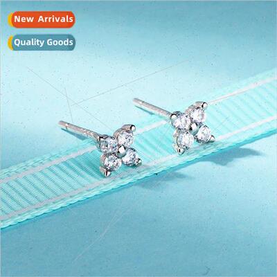 Cute flowers female Korea diamond-studded lucky clover sweet