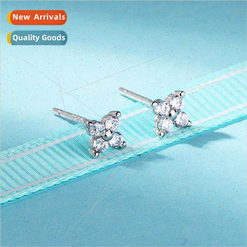 Cute flowers female Korea diamond-studded lucky clover sweet