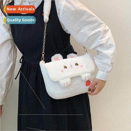 Women Plush Bunny Tote Tote Crossbody Patch Bag Cute Bear Be