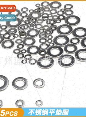 105pcs Stainless Steel Washers Bagged Metal Stamping O-type