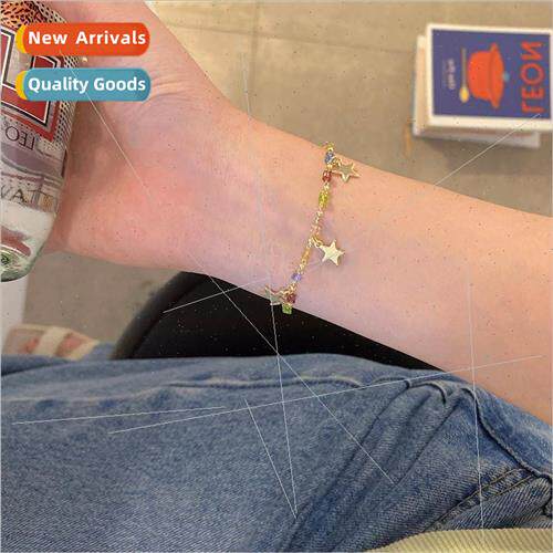 Summer cool accessories colorful beaded star bracelet girls
