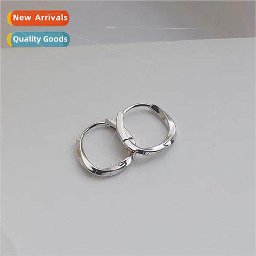 New wave earrings适用women New niche circle earrings buckle