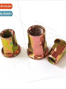 flat head half hex rivet nut color zinc plated half hex rive