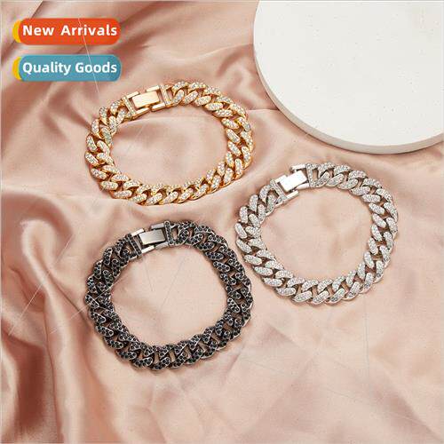 Europe Vintage Hip Hop Cuban Chain wh Diamonds Chunky Chain