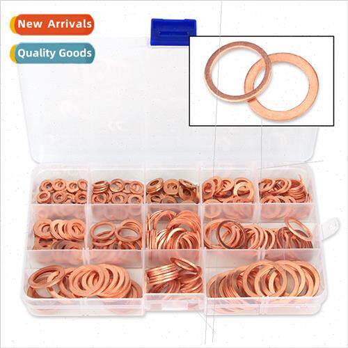 400pcs Purple Copper Gasket Set M5-M14 Purple Copper Oil Sea