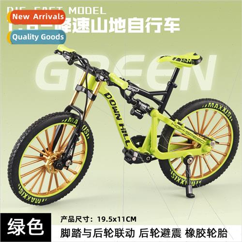 1/8 three-color descending speed mountain bike model left ri