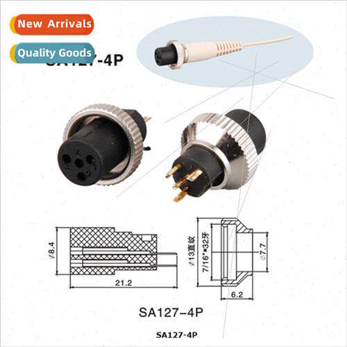 Metal mini XLR injection molded plug 3p 4p 5p 6p mini audio
