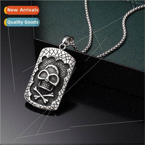 Europe new retro square skull pendant fashion nd hip-hop set