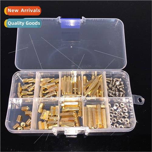 120pcs M3 brass post screws boxed set Hexagonal single doubl