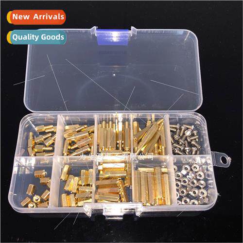 120pcs M3 brass post screws boxed set Hexagonal single doubl