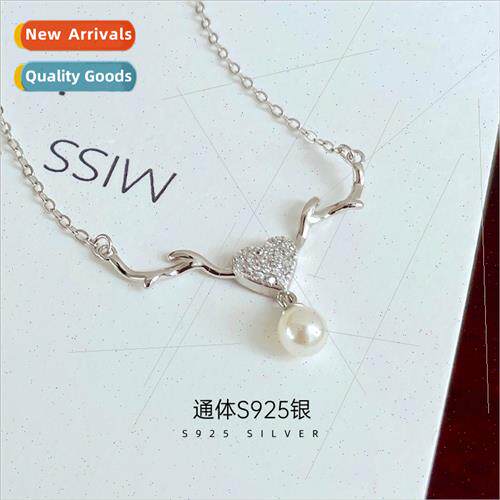 S925 Koreabeads love a deer have you necklace female simple
