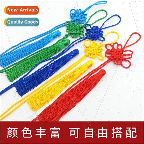 Solid color 6 discs knot wh single spike Handmade woven Chin