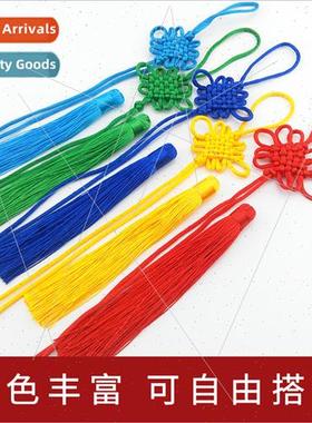 Solid color 6 discs knot wh single spike Handmade woven Chin