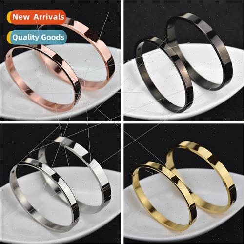 glossy clasp tanium steel bracelet rose gold stainless steel