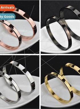 glossy clasp tanium steel bracelet rose gold stainless steel