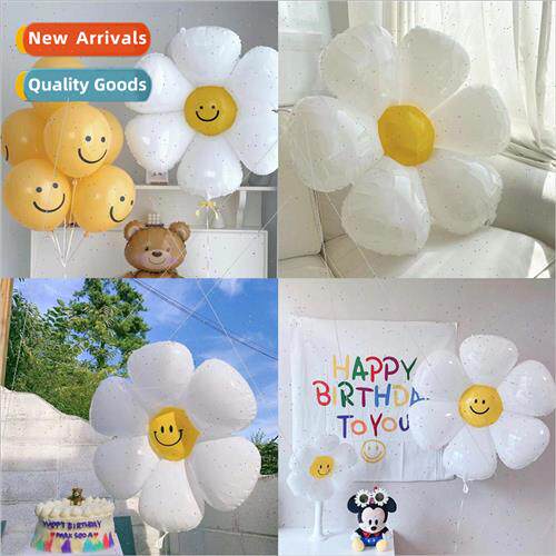 Korea Whe Smiley Daisy Aluminum Balloon Sunflower Chrysanthe