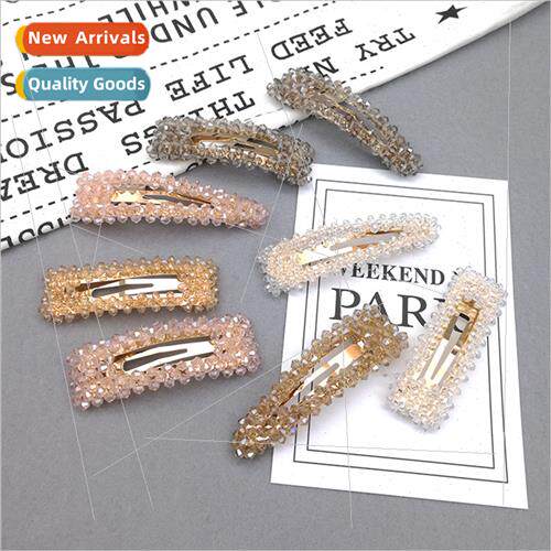 Crystal side clip a word clip bb clip Korea versatile simple