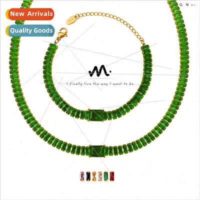 Europe ins -fading full diamonds inlaid zirconia necklace br