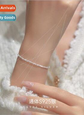 S925 silver ins broken silver bracelet female tide minimalis