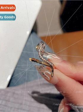 Minimalist Feeling Microset Zirconia Twisted Small Snake Adj